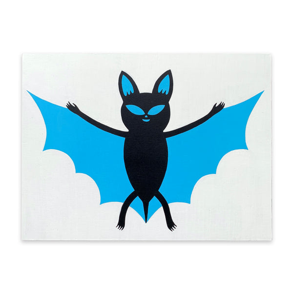 DEMON BAT on wood panel